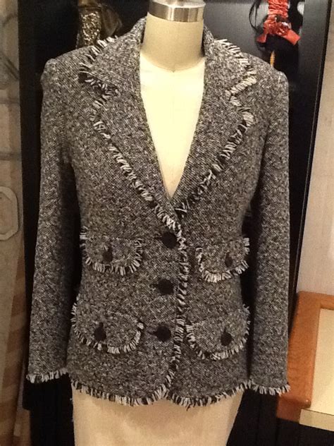 campera chanel|Chanel Inspired Tweed Jacket .